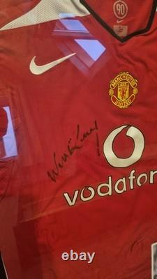 Wayne Rooney Signed Manchester United 04/05 Vodafone Nike Football Shirt Framed