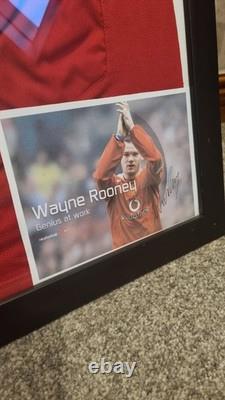 Wayne Rooney Signed Manchester United 04/05 Vodafone Nike Football Shirt Framed