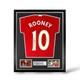Wayne Rooney Signed Manchester United 2007-09 Home Shirt- Deluxe Framed