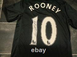 Wayne Rooney Signed Manchester United Football Shirt Coa Rooney 10 Mufc England