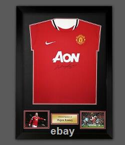 Wayne Rooney Signed Manchester United Football Shirt In A Frame Presentation