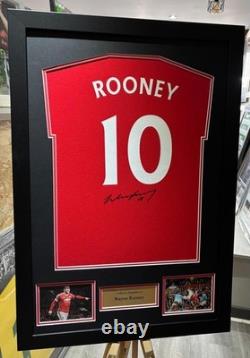 Wayne Rooney Signed Manchester United Shirt Framed Display COA Man Utd