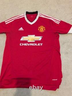 Wayne Rooney Signed Manchester United Shirt Printed Autograph