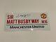 Wayne Rooney Signed Manchester United Street Sign Sir Matt Busby Way Proof Coa