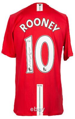 Wayne Rooney Signed Red Nike Manchester United Soccer Jersey BAS