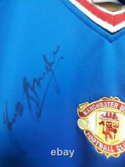 Whiteside Stapleton Robson signed Manchester United shirt RSPCA Middlesex/Herts