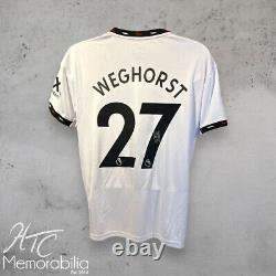 Wout Weghorst Signed 22/23 Manchester United Away Football Shirt COA