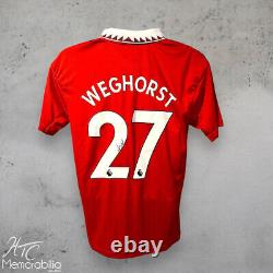 Wout Weghorst Signed 22/23 Manchester United Football Shirt COA