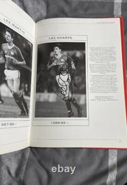 X25 Signed Manchester United Who's Who Hardcover Book Hughes, Stiles, Coppell