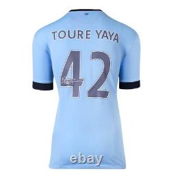 Yaya Toure Signed Manchester City Shirt 2014-15, Number 42 Autograph