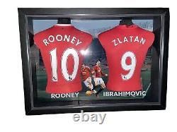 Zlatan Ibrahimovi & Wayne Rooney Signed Manchester united Shirt with COA